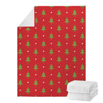 Polka Dot Christmas Tree Pattern Print Blanket