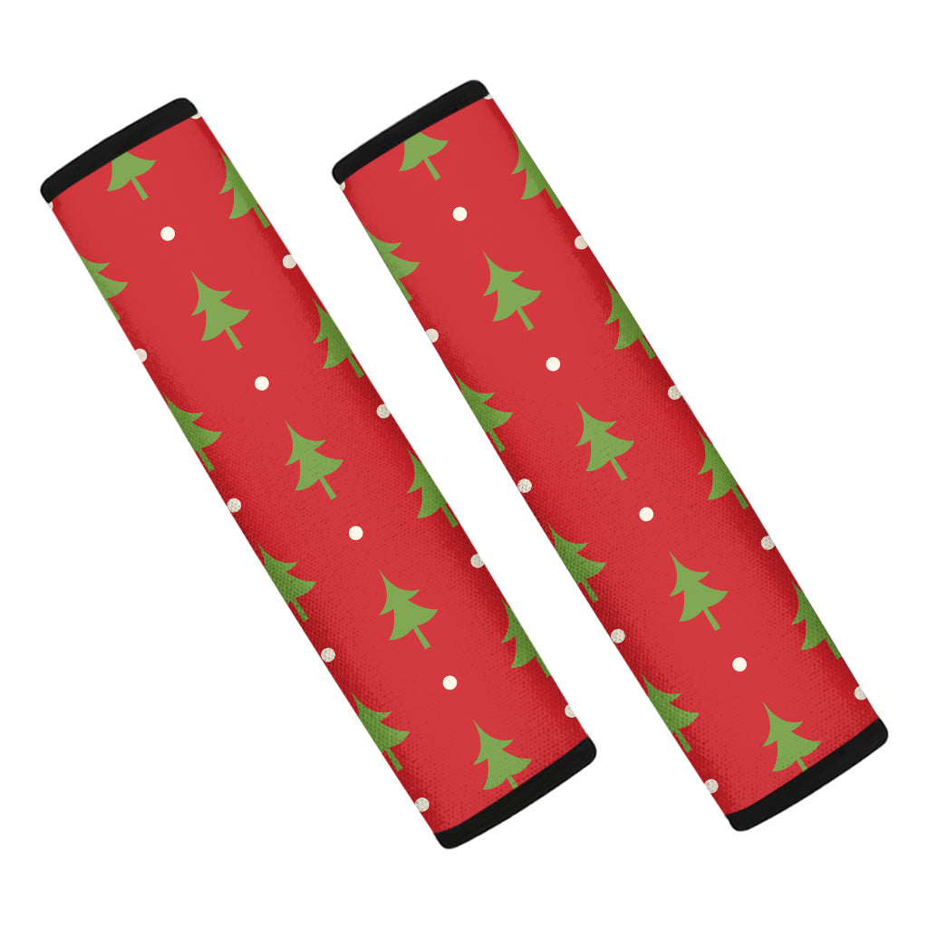 Polka Dot Christmas Tree Pattern Print Car Seat Belt Covers