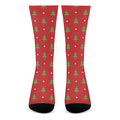 Polka Dot Christmas Tree Pattern Print Crew Socks