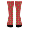 Polka Dot Christmas Tree Pattern Print Crew Socks