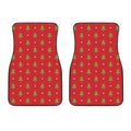 Polka Dot Christmas Tree Pattern Print Front Car Floor Mats