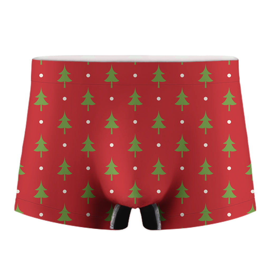 Polka Dot Christmas Tree Pattern Print Men's Boxer Briefs