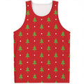 Polka Dot Christmas Tree Pattern Print Men's Tank Top
