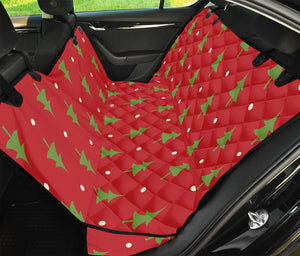 Polka Dot Christmas Tree Pattern Print Pet Car Back Seat Cover