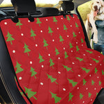 Polka Dot Christmas Tree Pattern Print Pet Car Back Seat Cover