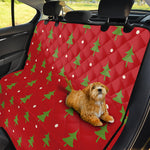 Polka Dot Christmas Tree Pattern Print Pet Car Back Seat Cover