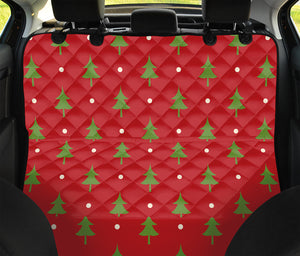 Polka Dot Christmas Tree Pattern Print Pet Car Back Seat Cover