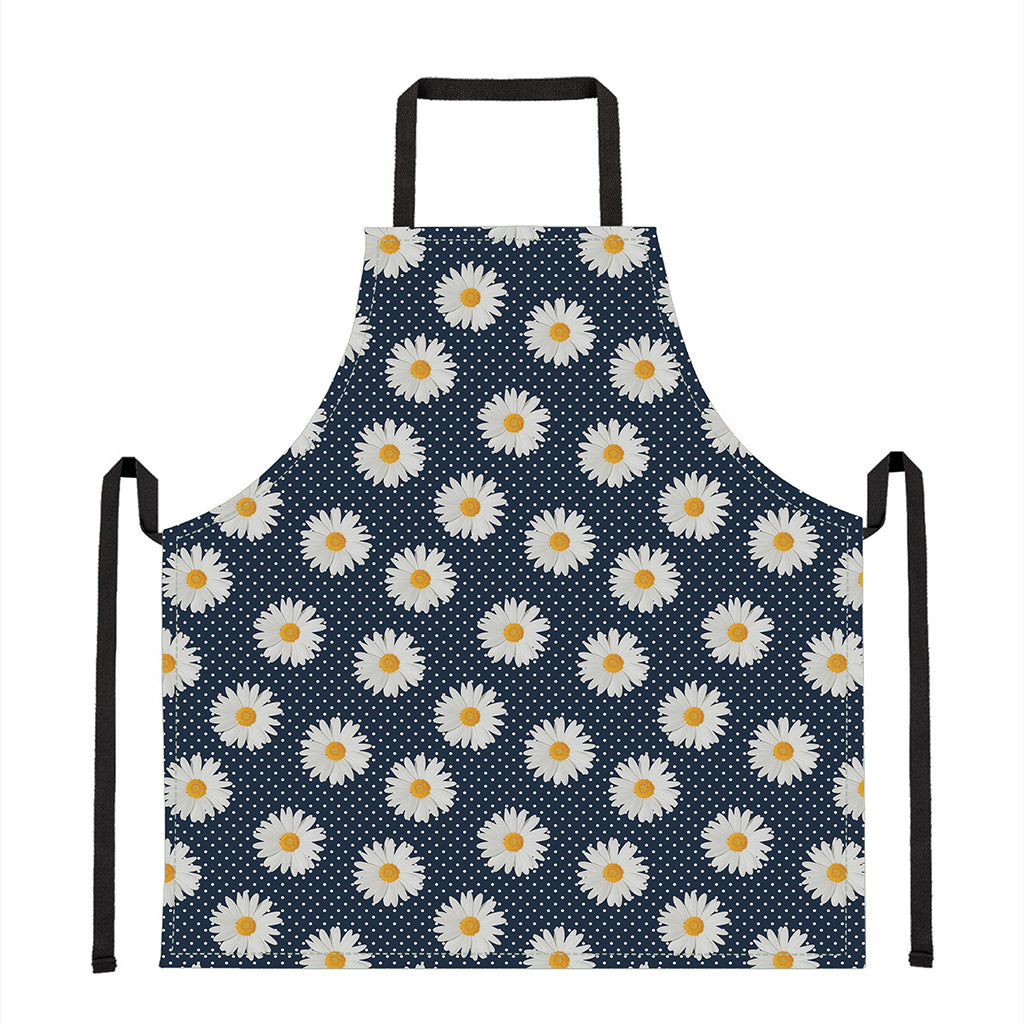 Polka Dot Daisy Floral Pattern Print Apron