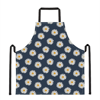 Polka Dot Daisy Floral Pattern Print Apron