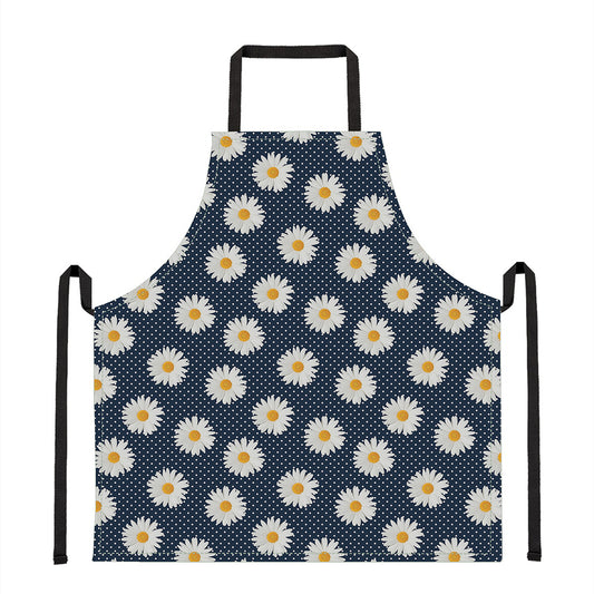 Polka Dot Daisy Floral Pattern Print Apron