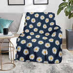 Polka Dot Daisy Floral Pattern Print Blanket