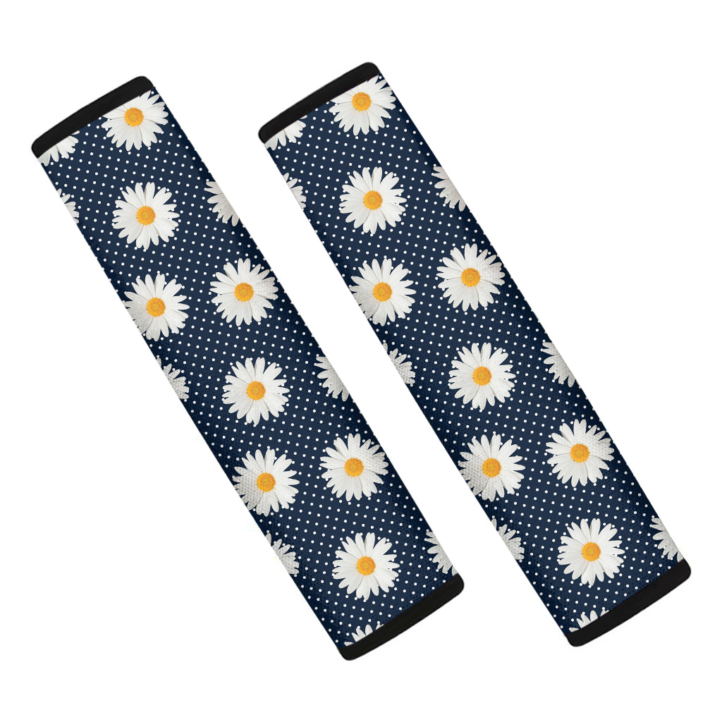 Polka Dot Daisy Floral Pattern Print Car Seat Belt Covers