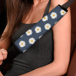 Polka Dot Daisy Floral Pattern Print Car Seat Belt Covers