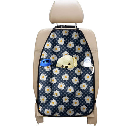 Polka Dot Daisy Floral Pattern Print Car Seat Organizers