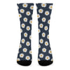 Polka Dot Daisy Floral Pattern Print Crew Socks