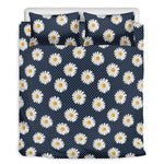 Polka Dot Daisy Floral Pattern Print Duvet Cover Bedding Set