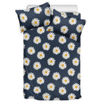 Polka Dot Daisy Floral Pattern Print Duvet Cover Bedding Set