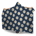 Polka Dot Daisy Floral Pattern Print Hooded Blanket