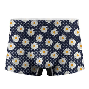 Polka Dot Daisy Floral Pattern Print Men's Boxer Briefs