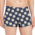 Polka Dot Daisy Floral Pattern Print Men's Boxer Briefs