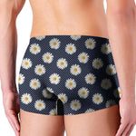 Polka Dot Daisy Floral Pattern Print Men's Boxer Briefs