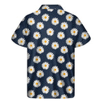 Polka Dot Daisy Floral Pattern Print Men's Short Sleeve Shirt