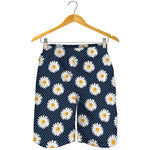 Polka Dot Daisy Floral Pattern Print Men's Shorts