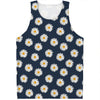 Polka Dot Daisy Floral Pattern Print Men's Tank Top