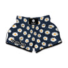 Polka Dot Daisy Floral Pattern Print Muay Thai Boxing Shorts