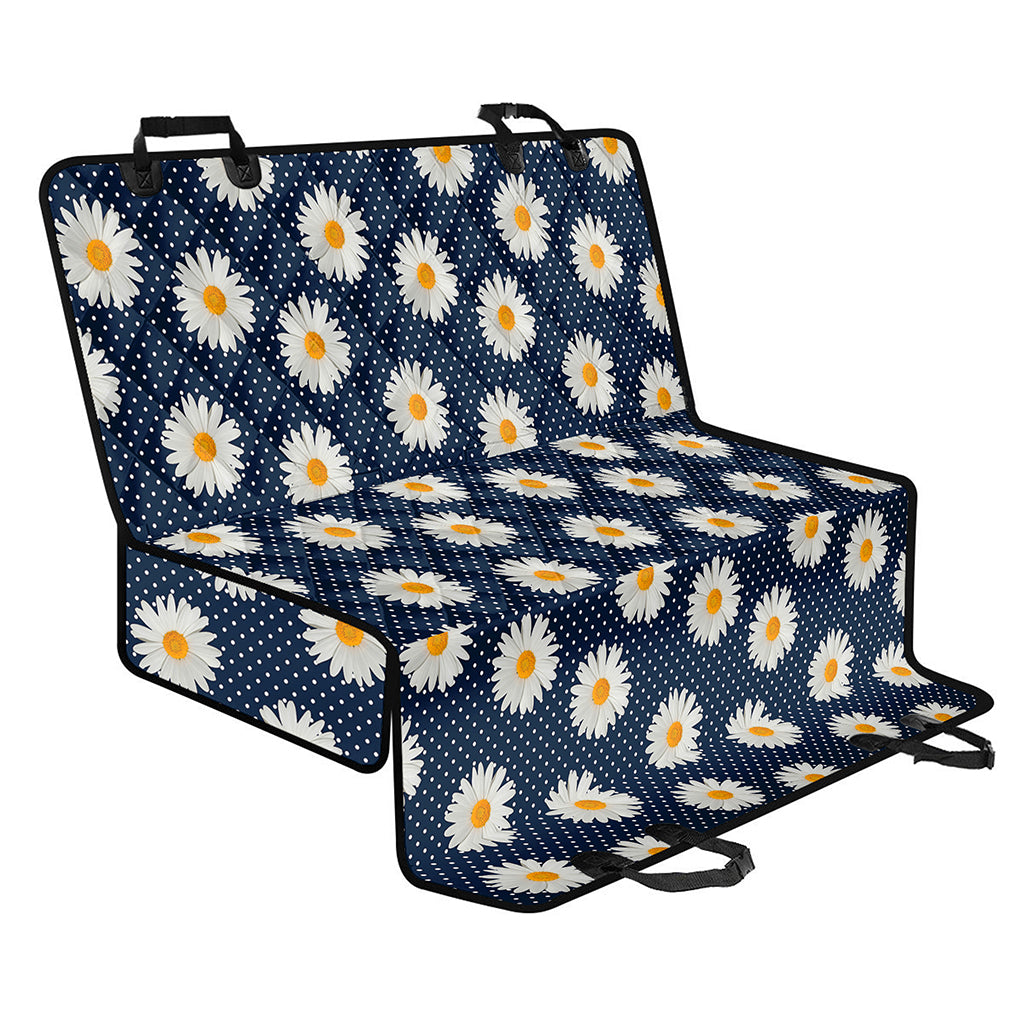 Polka Dot Daisy Floral Pattern Print Pet Car Back Seat Cover