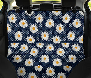 Polka Dot Daisy Floral Pattern Print Pet Car Back Seat Cover