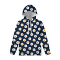 Polka Dot Daisy Floral Pattern Print Pullover Hoodie