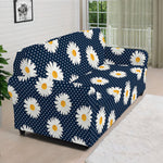 Polka Dot Daisy Floral Pattern Print Sofa Cover