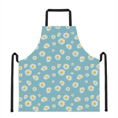 Polka Dot Daisy Flower Pattern Print Apron