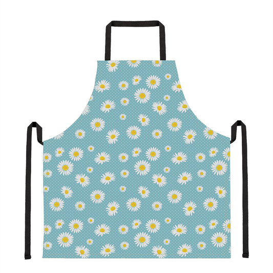 Polka Dot Daisy Flower Pattern Print Apron