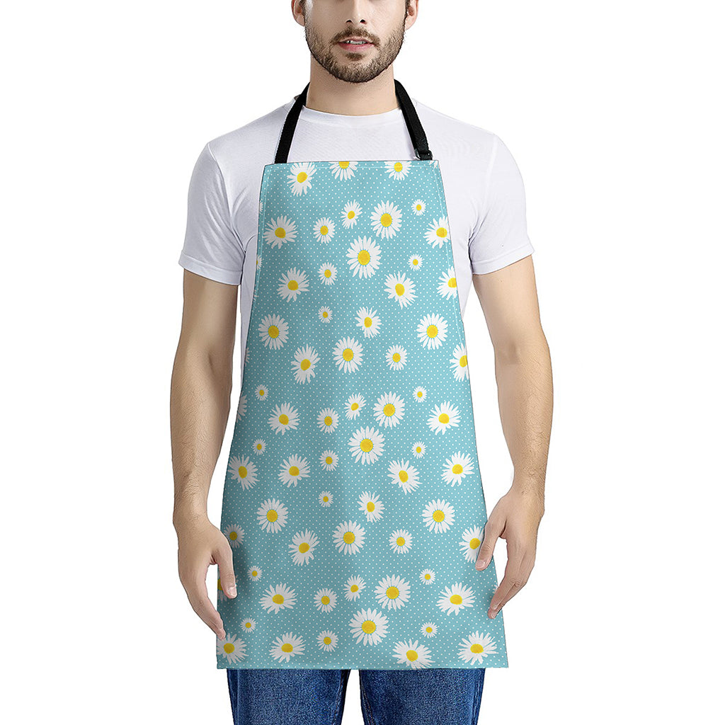 Polka Dot Daisy Flower Pattern Print Apron