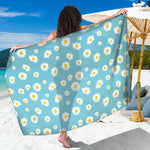 Polka Dot Daisy Flower Pattern Print Beach Sarong Wrap