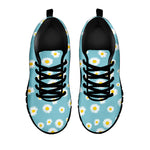 Polka Dot Daisy Flower Pattern Print Black Sneakers