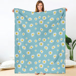 Polka Dot Daisy Flower Pattern Print Blanket