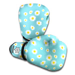 Polka Dot Daisy Flower Pattern Print Boxing Gloves