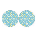 Polka Dot Daisy Flower Pattern Print Car Coasters