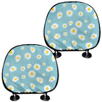 Polka Dot Daisy Flower Pattern Print Car Headrest Covers