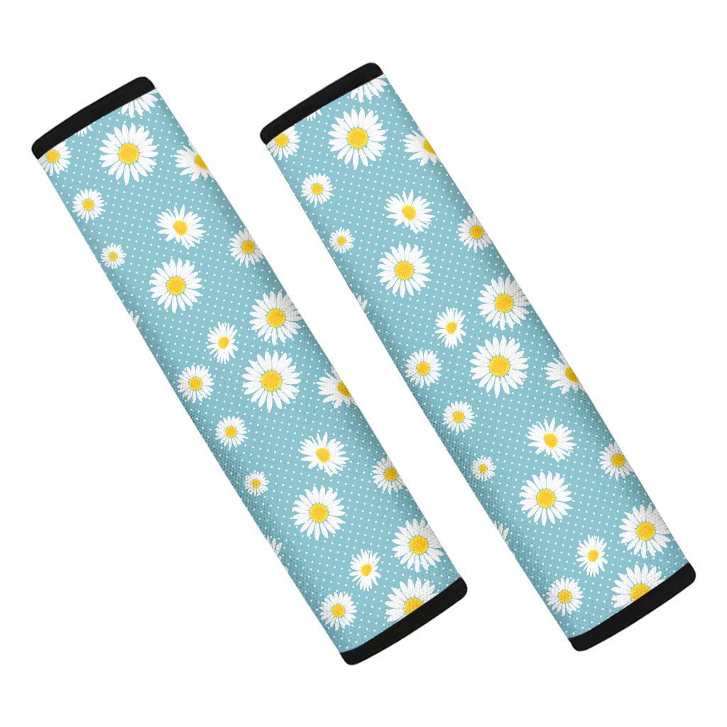 Polka Dot Daisy Flower Pattern Print Car Seat Belt Covers