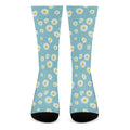 Polka Dot Daisy Flower Pattern Print Crew Socks