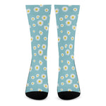 Polka Dot Daisy Flower Pattern Print Crew Socks