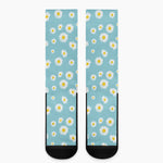 Polka Dot Daisy Flower Pattern Print Crew Socks