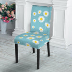 Polka Dot Daisy Flower Pattern Print Dining Chair Slipcover