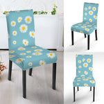 Polka Dot Daisy Flower Pattern Print Dining Chair Slipcover