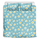 Polka Dot Daisy Flower Pattern Print Duvet Cover Bedding Set