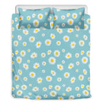 Polka Dot Daisy Flower Pattern Print Duvet Cover Bedding Set